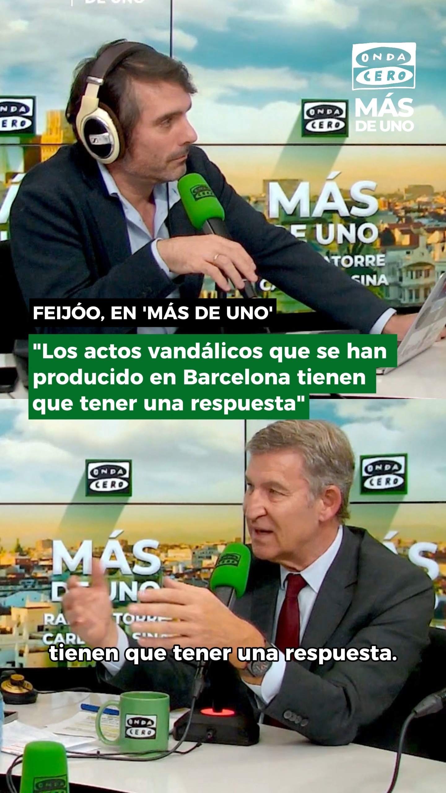 🎙️ Feijóo promete en @masdeunoondacero recuperar el agravante por taparse la cara en actos vandálicos y aumentar las penas si se convocan en redes sociales