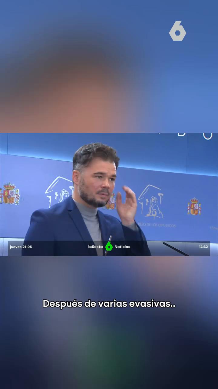 Rufián da el paso: quiere liderar una gran coalición de izquierdas