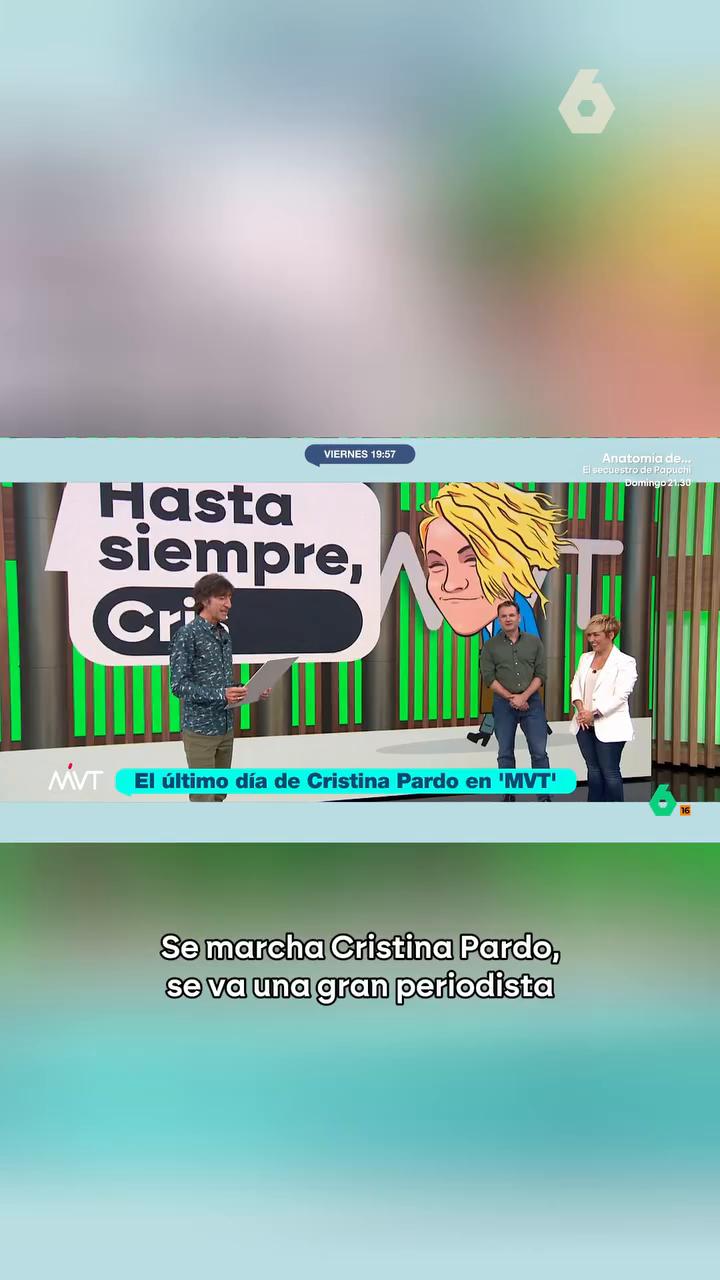 🥹 El equipo de Más Vale Tarde ha querido darle una despedida muy especial a Cristina Pardo, que deja laSexta tras 20 años en la cadena, con un poema de Benjamín Prado y el aplauso de todos sos compañeros de redacción.