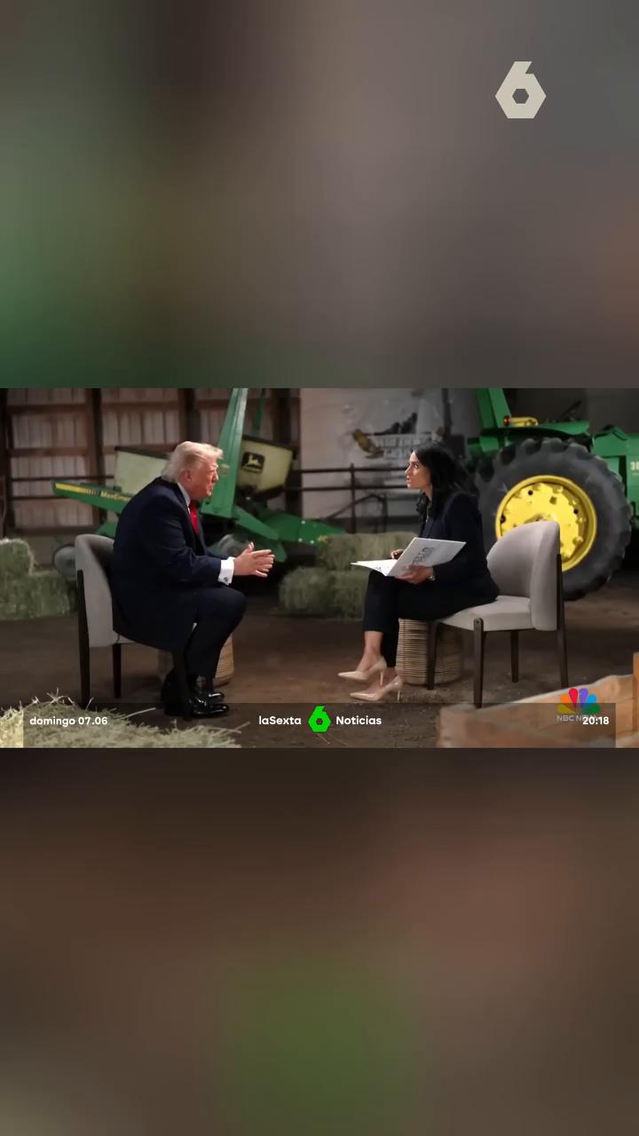 Trump abandona una entrevista tras tirar el micrófono al suelo e insultar a la periodista.