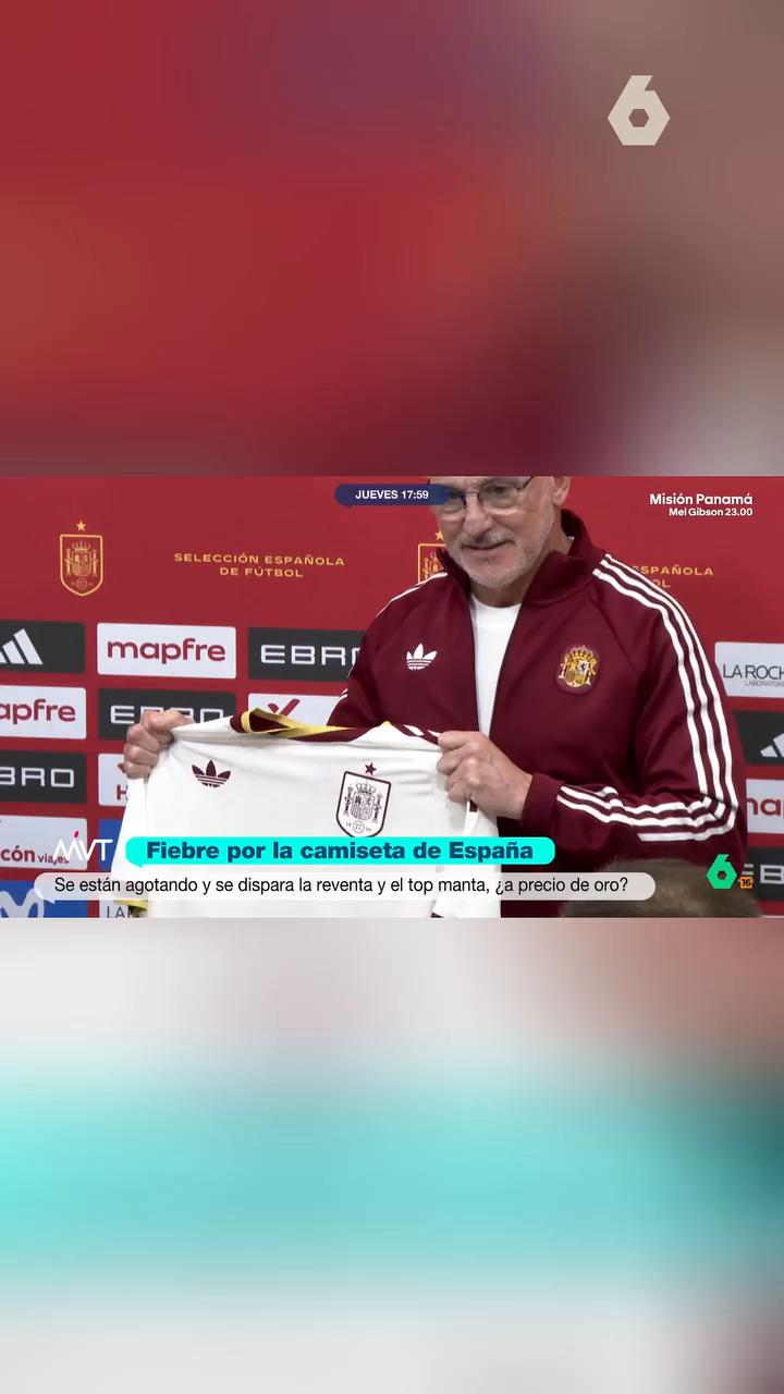 👕 La fiebre por la camiseta blanca de la Selección Española es tal que se están agotando incluso las falsificaciones.