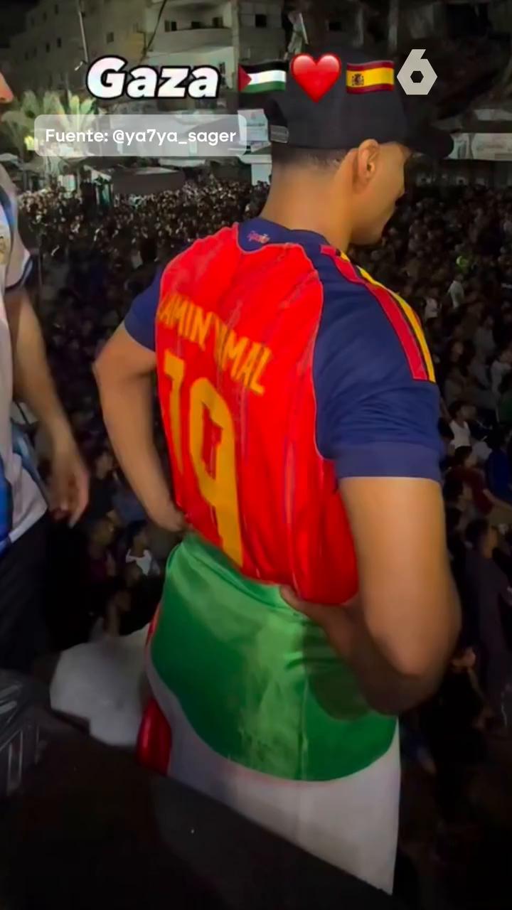 🇵🇸🇪🇸 Así se celebró anoche en Gaza el histórico Mundial de España.
