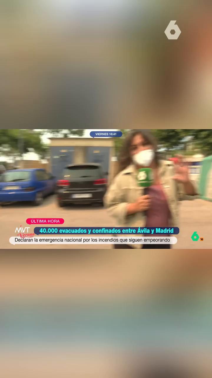 ⚠️ La periodista de laSexta Yerma Ruano ha sido testigo de angustiosos momentos durante el desalojo de los residentes en las zonas cercanas a los incendios que arrasan el sur de la Comunidad de Madrid.