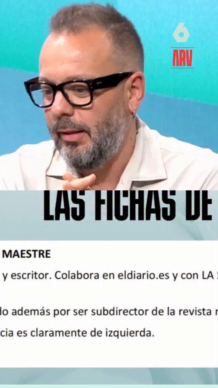🗣️ Antonio Maestre quiere “ponderar” la lista de Interior que clasifica a periodistas por sus opiniones: “Es un error, pero no me siento violentado, ni es un atentado contra mi libertad de prensa”.