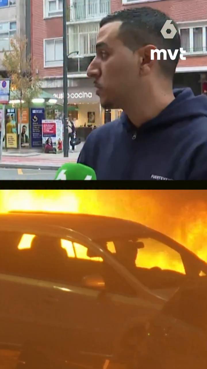 Asraf, el vecino que sacó su coche de entre las llamas durante los disturbios en Bilbao, relata en Más Vale Tarde cómo lo vivió.