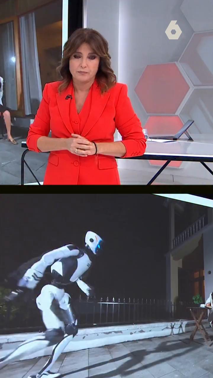Han presentado a este humanoide como una especie de guardaespaldas personal: un robot que es capaz de levantar parte de un coche, de reventarlo también, dar patadas voladoras, dicen que su especialidad son las artes marciales.Tiene una autonomía de 8 horas, pero, insisto, da miedo, porque es muy fuerte, tiene muchísima fuerza.