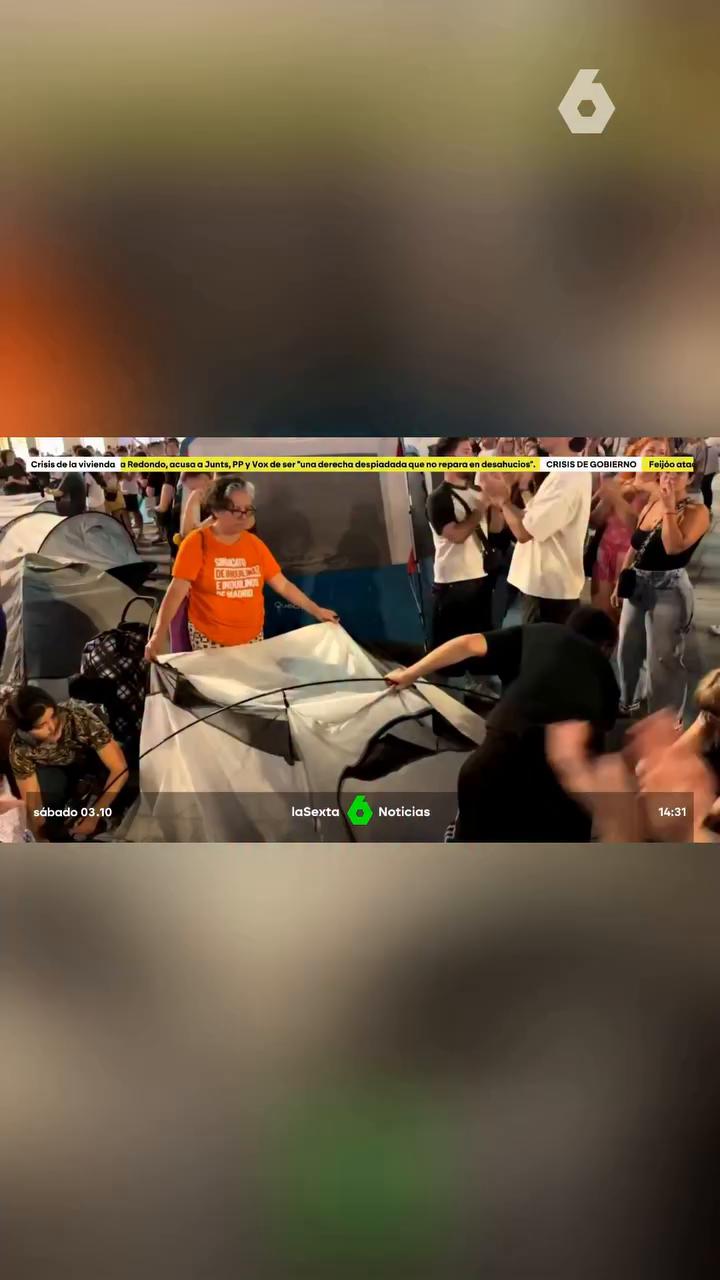 🔙 Se cumple una semana del inicio de la acampada en Sol como manifestación por la vivienda tras el desahucio de Maricarmen.