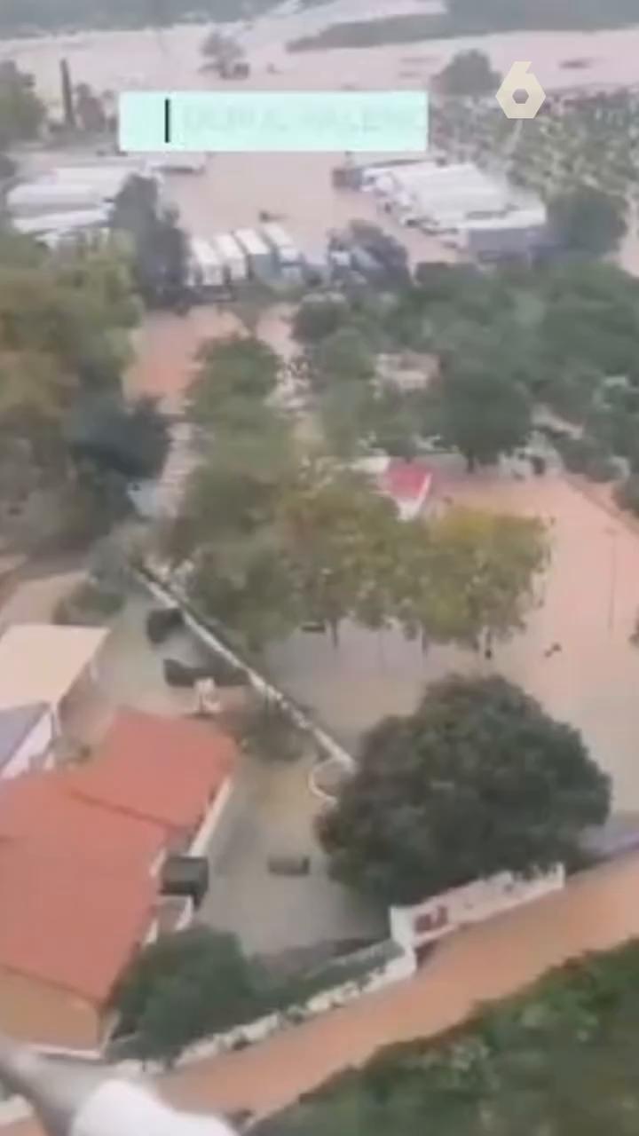 Las imágenes aéreas de las grandes inundaciones en Oliva.