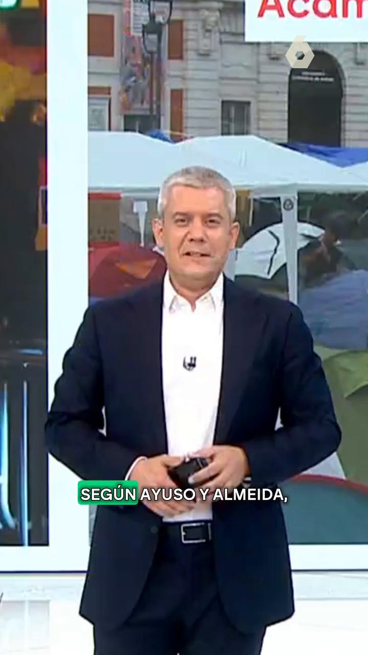 Según Ayuso y Almeida, a los acampados en Sol hay que desalojarlos porque son una amenaza.