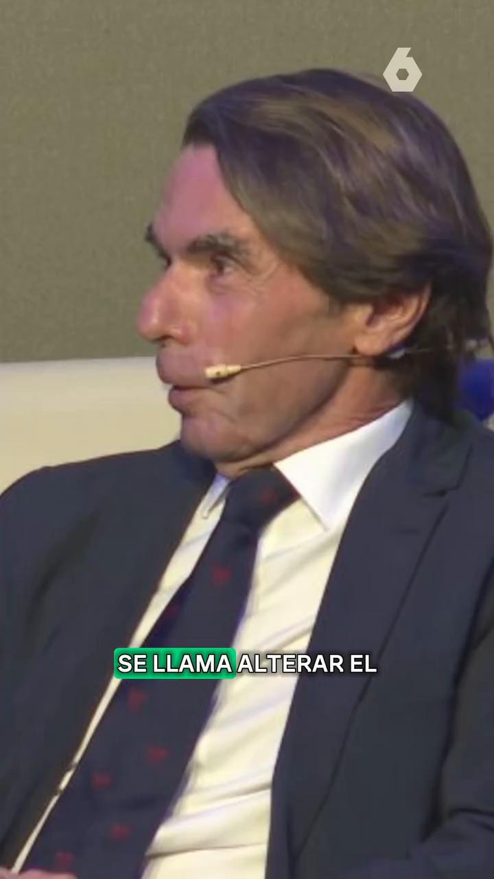 Aznar se suma al fantasma del fraude electoral al ser preguntado por la ley de nietos: 