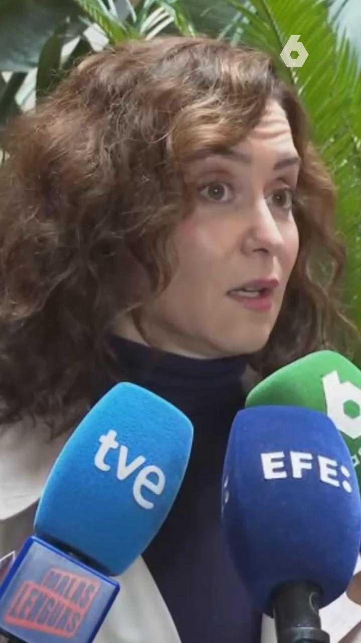 🗣️ Ayuso responsabiliza a Sánchez de 