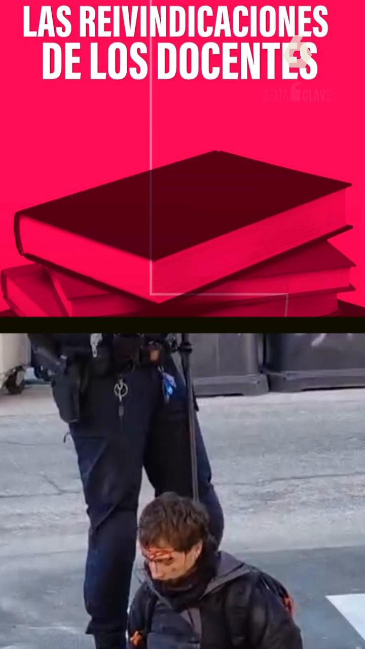 Hoy, durante la huelga de docentes por la educación pública, hemos visto violencia policial.