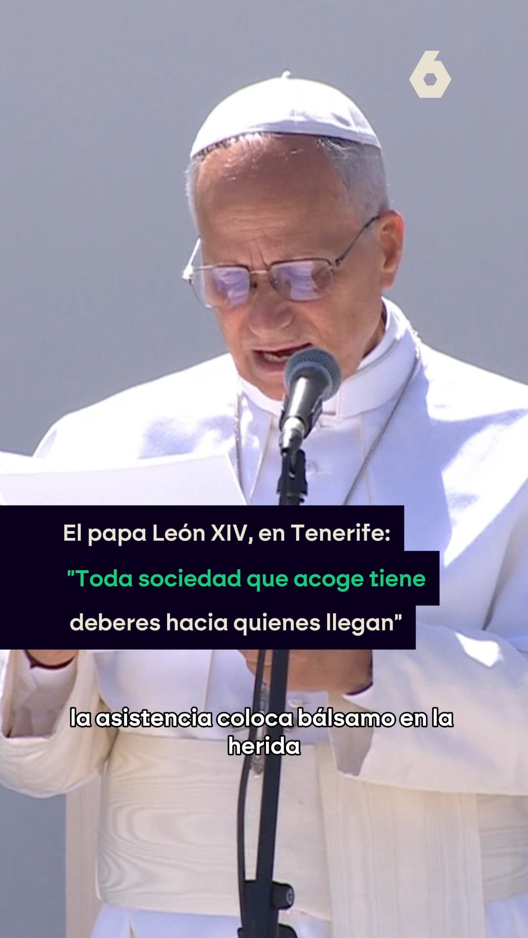El papa León XIV ha lanzado nuevamente un llamamiento sobre la responsabilidad para ayudar y acoger a las personas migrantes en su histórica visita a Tenerife.