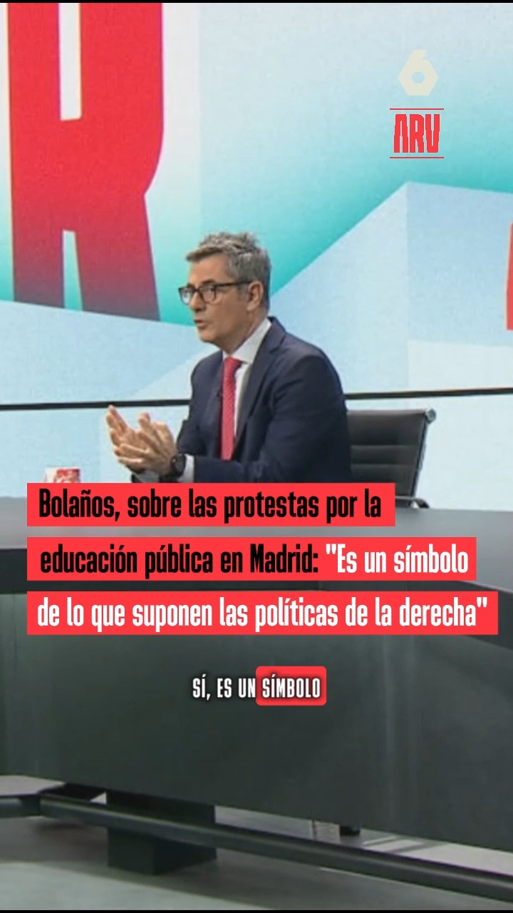 🗣️ Bolaños, sobre las protestas por la educación pública en Madrid: 