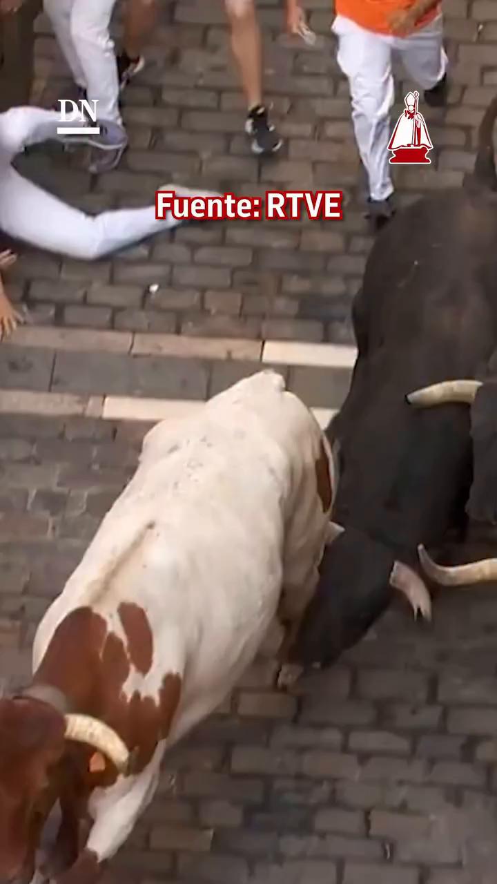 Los toros de Victoriano del Río alcanzan los 40 km/h en un encierro vertiginoso