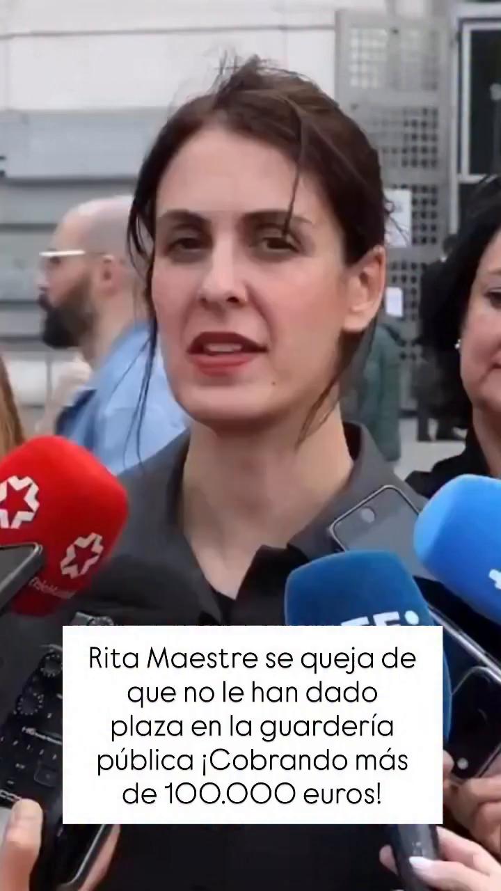 Rita Maestre se indigna porque no le dan plaza en la guardería pública ¡Cobrando más de 100.000 al año!