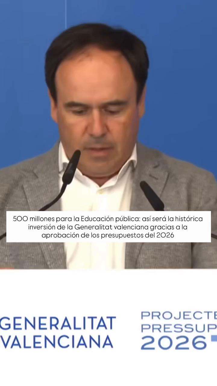 La Comunidad Valenciana aprueba el mayor presupuesto educativo de su historia con 7.740 millones