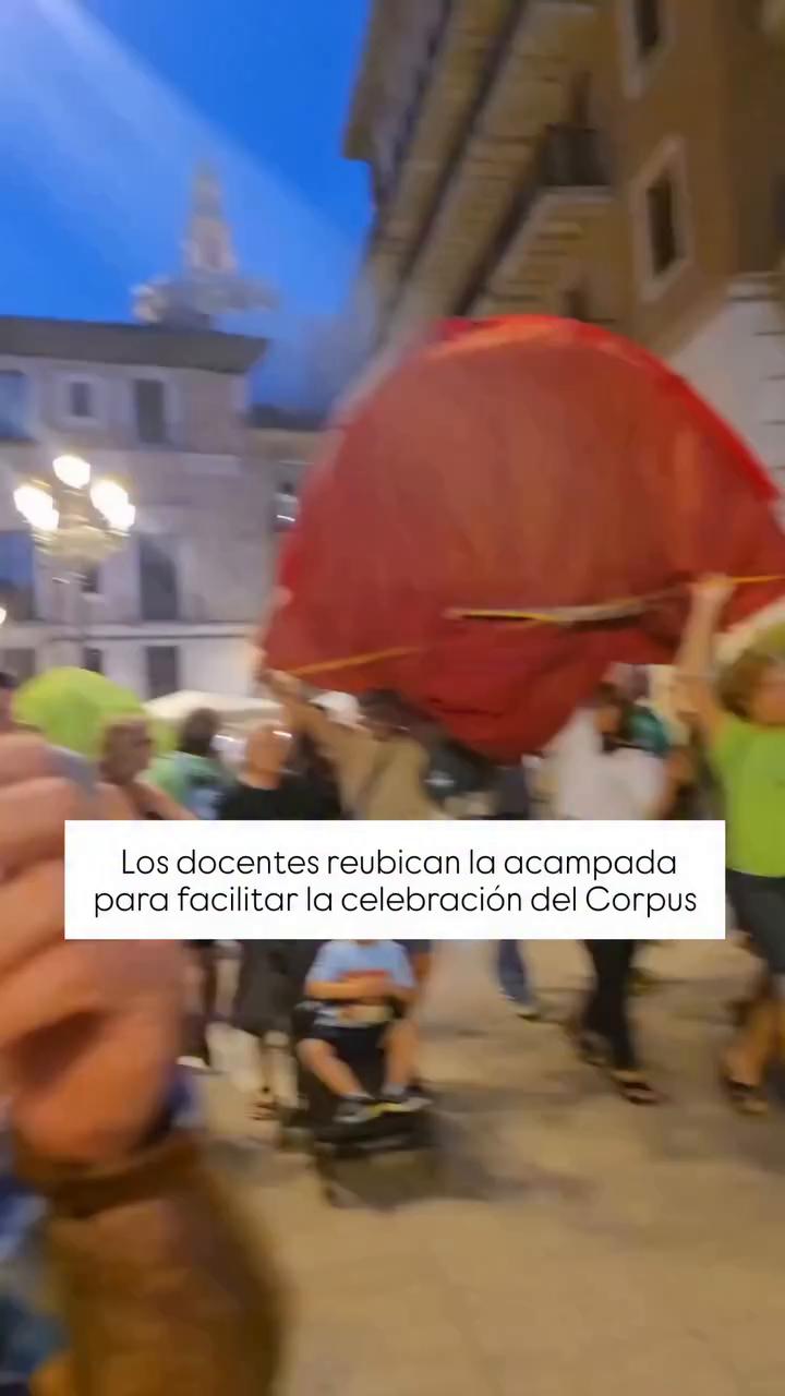 El campamento se desplaza para no interferir con la fiesta del Corpus