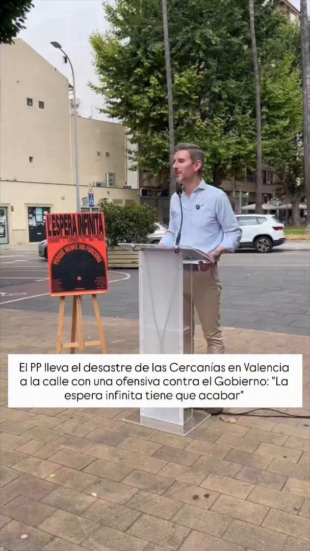 Morán visita Gandia per fer campanya electoral mentre les rodalies fallen diàriament