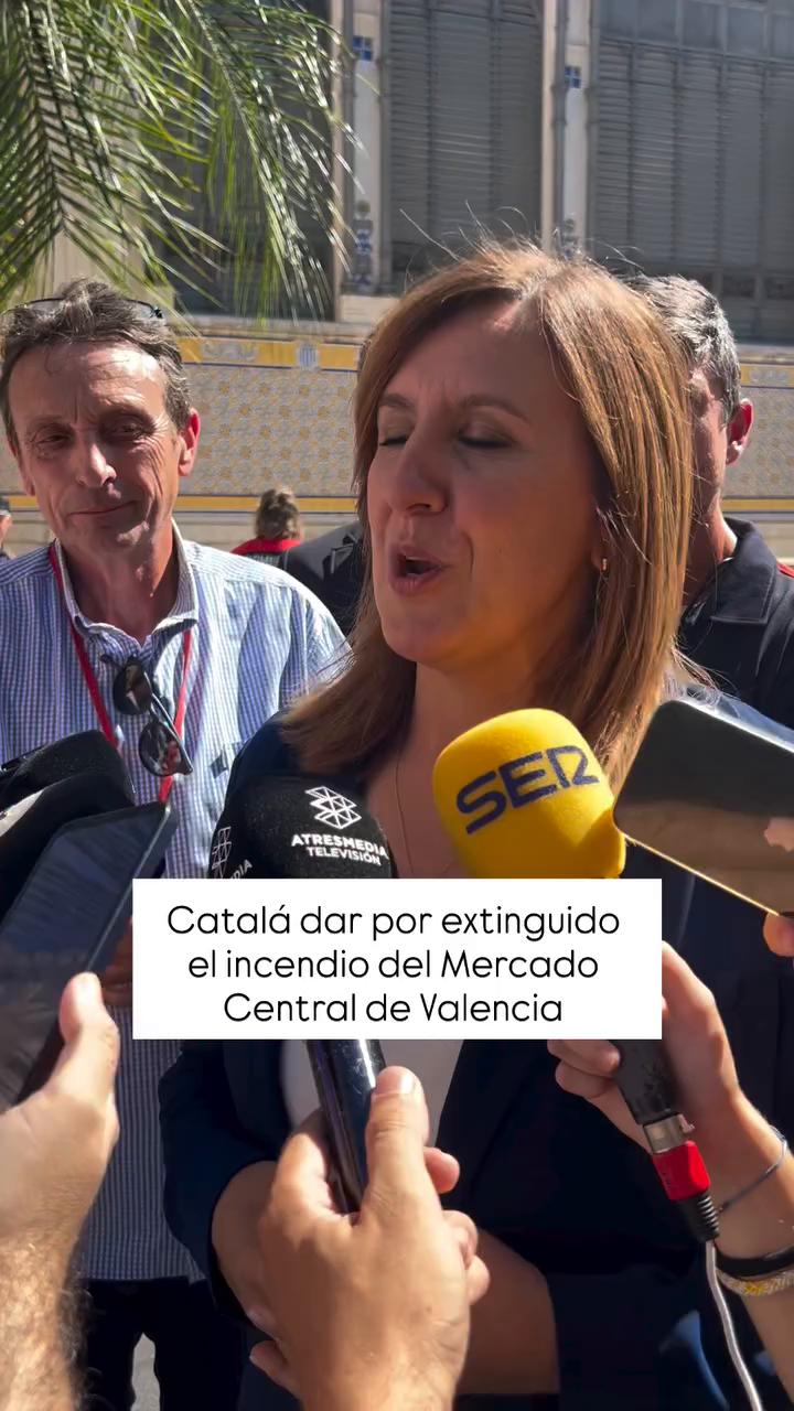 Un cuadro eléctrico provoca un incendio en el Mercado Central de Valencia