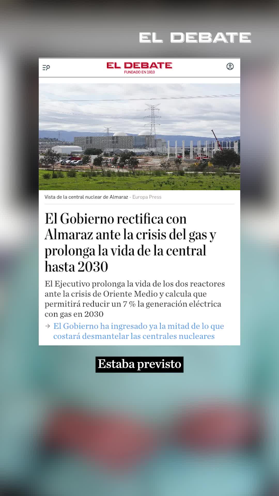 Sánchez revierte el cierre de Almaraz: la nuclear operará hasta 2030