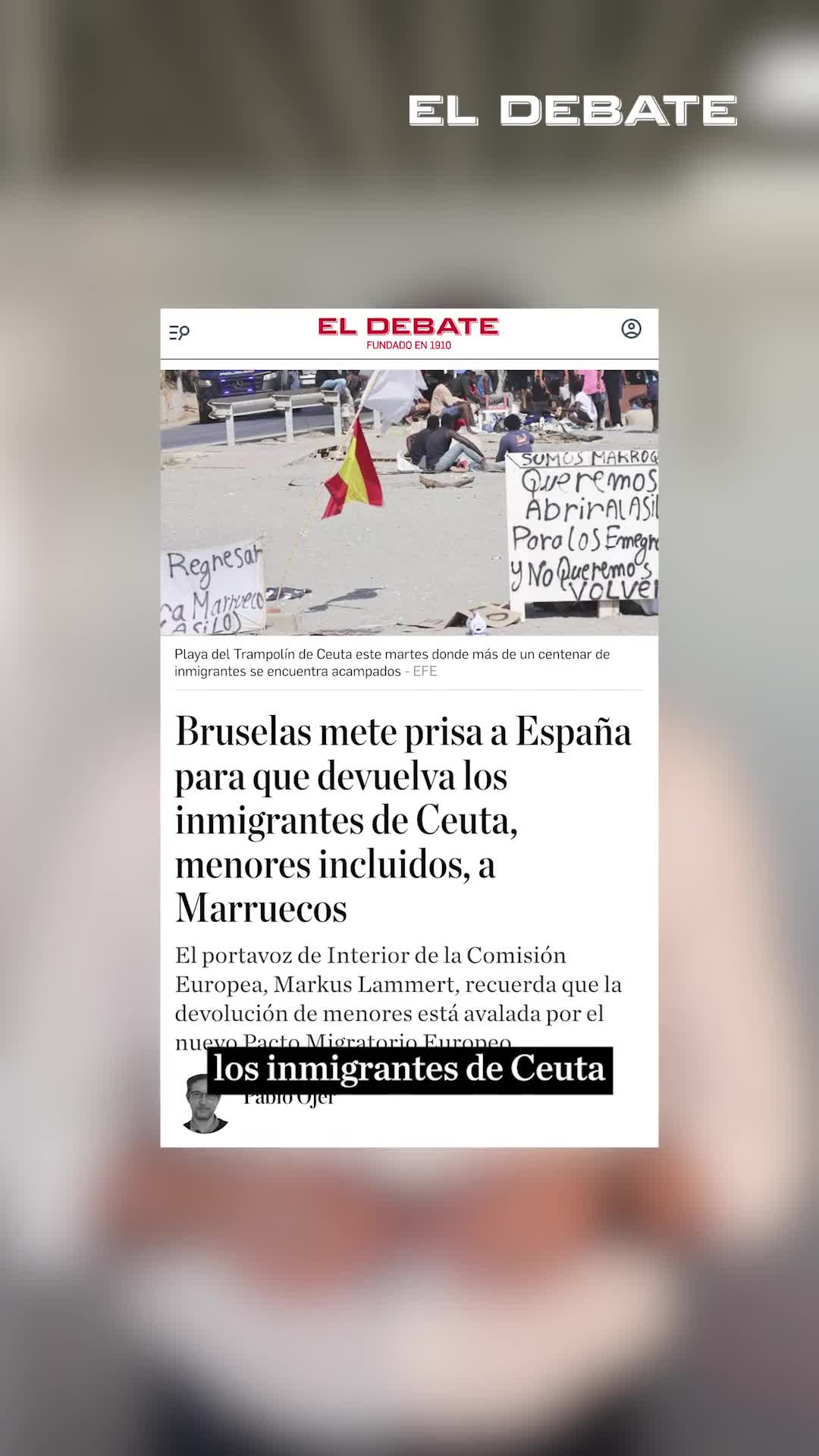 Bruselas obliga a España a devolver inmigrantes de Ceuta a Marruecos por derecho europeo