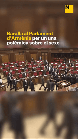 🇦🇲 Cops de puny i cadires voladores al Parlament d'Armènia per una polèmica sobre el sexe