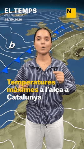 EL TEMPS 25/10/2026 | Temperatures a l’alça a Catalunya, però amb pluges febles repartides tota la setmana