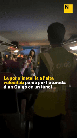  La por s'instal·la a l'alta velocitat: pànic en un Ouigo Alacant- Madrid després d'aturar-se en un túnel
