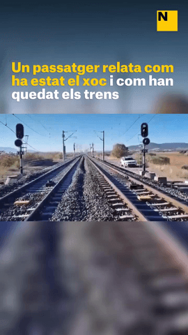  Així relata un dels passatgers del tren accidentat com ha estat el xoc entre l'Iryo i l'Ave de Renfe i com han quedat els trens a l'accident d'alta velocitat a Toledo.