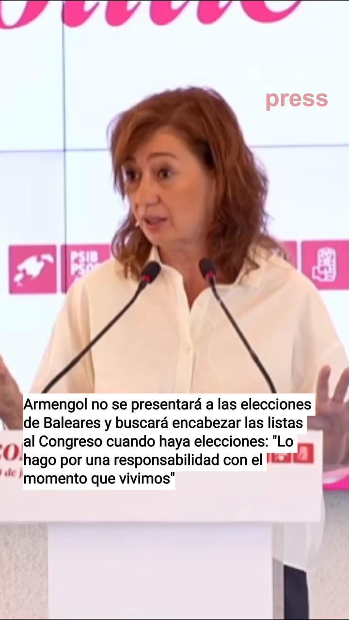 No optaré a la presidència del govern balear per responsabilitat, anuncia el polític