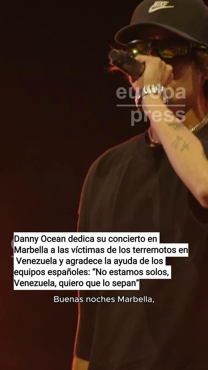 Dani Ocean dedica su show en Marbella a las víctimas de los terremotos en Venezuela