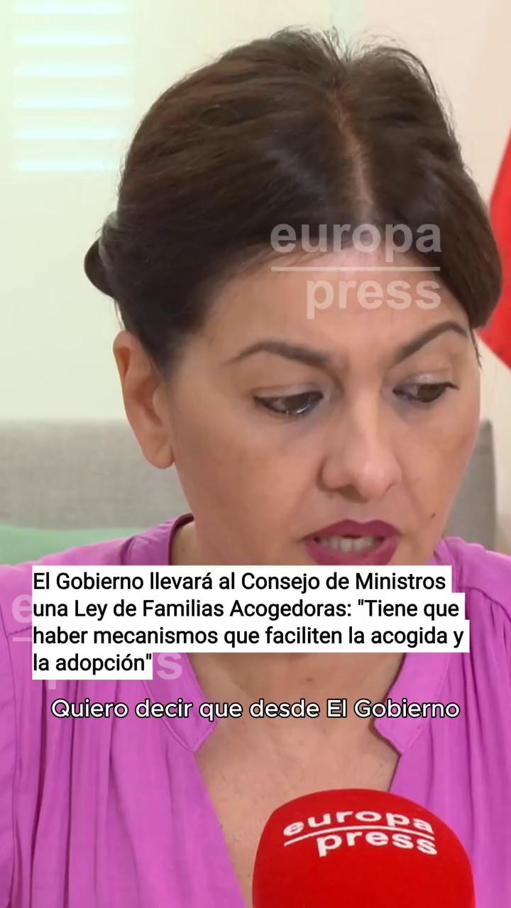 El Gobierno llevará al Consejo de Ministros la ley de familias acogedoras tras el verano