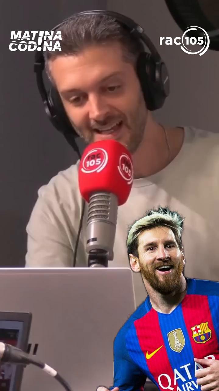 Rufián explica a Messi l'anècdota de l'atropellament que va evitar
