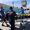 Tobias Johannessen, evacuado en ambulancia y con oxígeno en meta