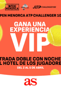 Participa y gana una entrada doble para el OPEN DE MENORCA ATP CHALLENGER 100