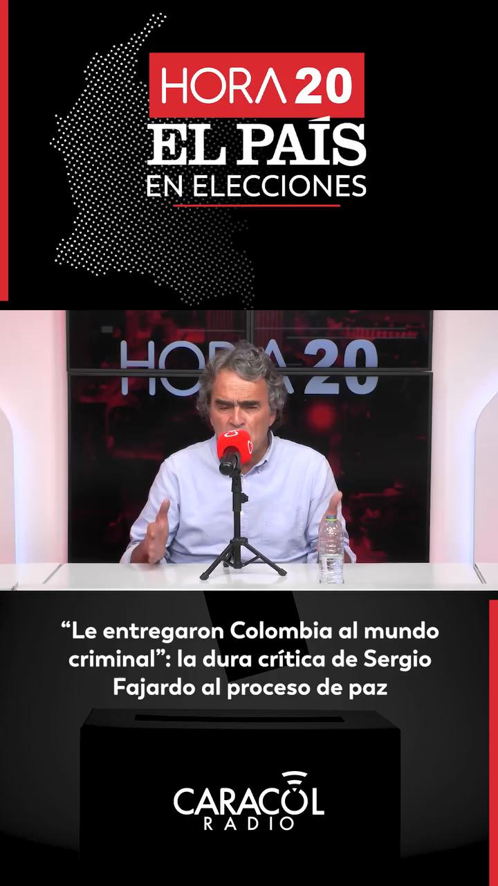 Fajardo rechaza el proceso de paz actual y anuncia su plan de seguridad