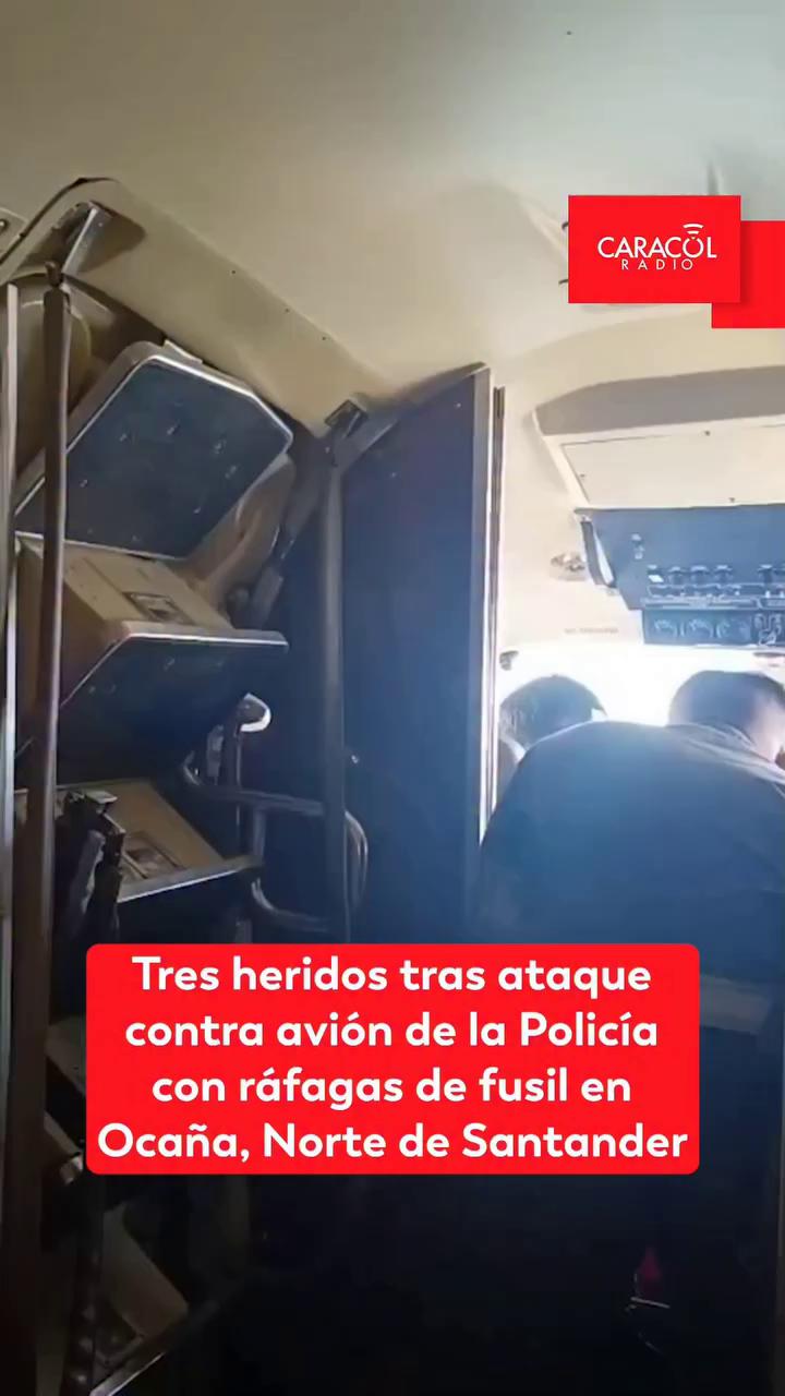 Aeronave de la Policía Nacional fue atacada con ráfagas en Ocaña y aterrizó en Bogotá