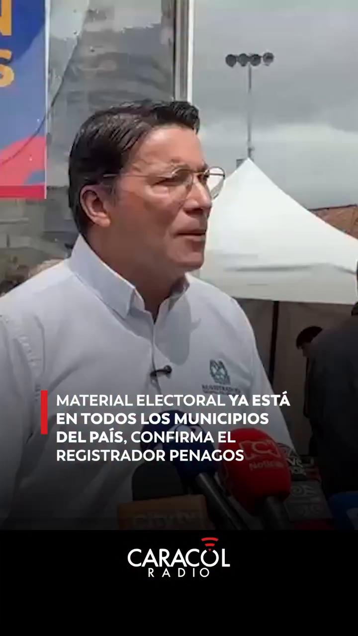 Material electoral ya llegó a todos los municipios de Colombia