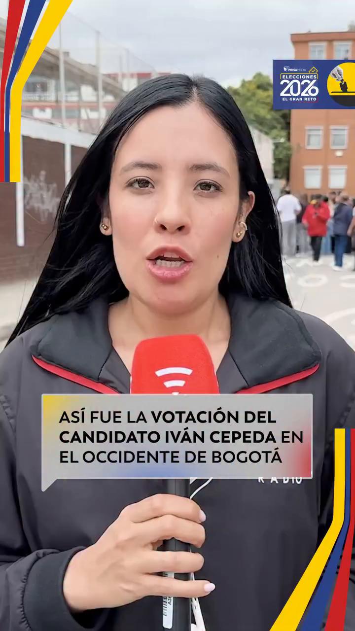 Iván Cepeda vota en el Colegio San Lucas y agradece el respaldo de sus simpatizantes