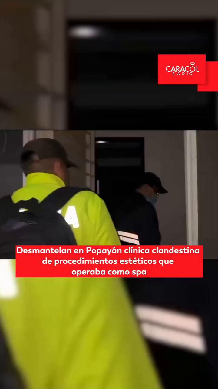 Policía desmantela quirófano clandestino que operaba como salón de belleza en Popayán