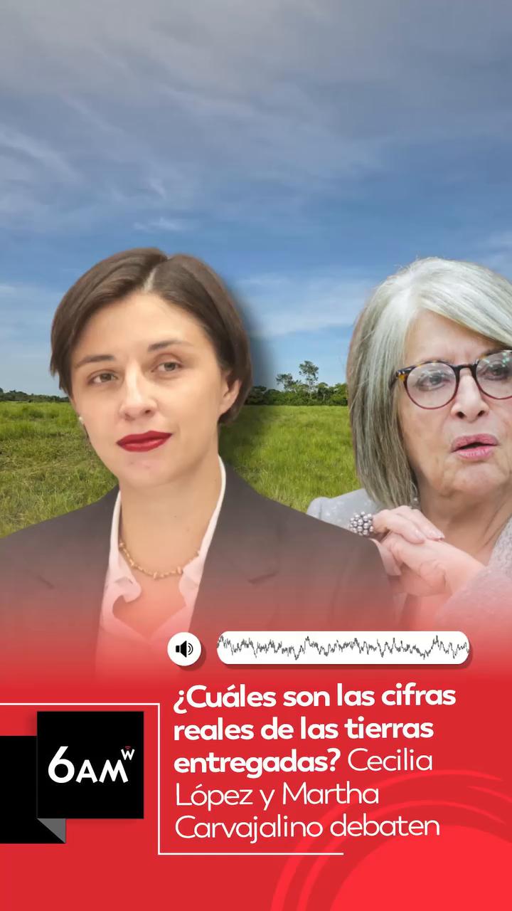 Cecilia López cuestiona cifras de reforma agraria: solo 87 mil hectáreas tienen escritura