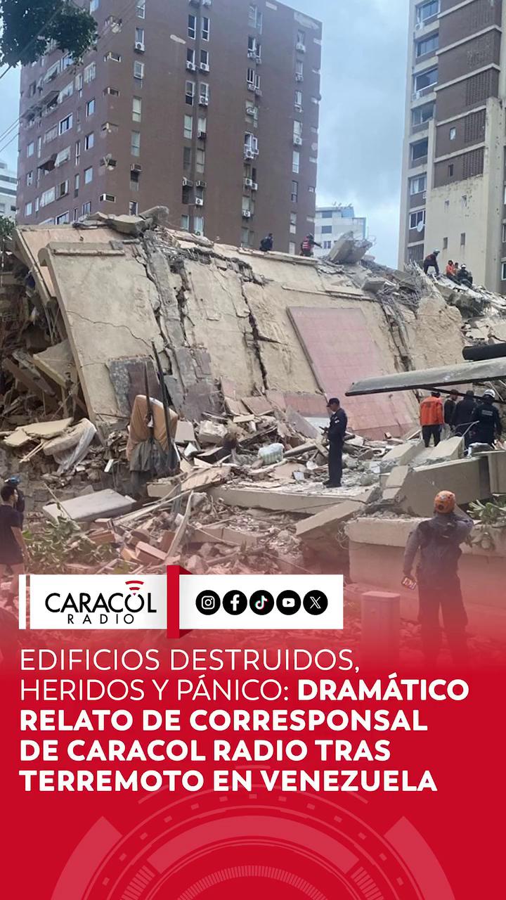 Terremoto en Venezuela: rescatistas buscan sobrevivientes entre dos torres derrumbadas