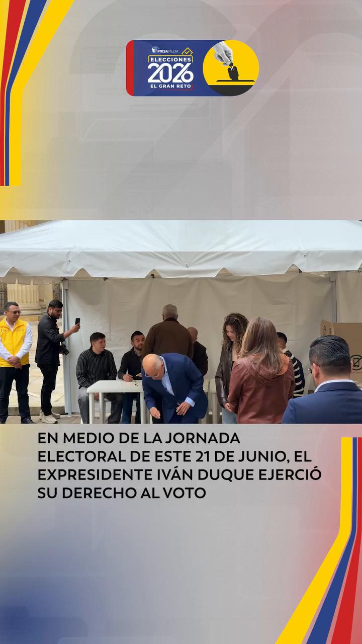 Iván Duque Márquez ejerce su derecho al voto en la mesa 1