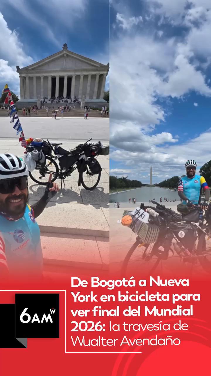 Walter Avendaño pedalea seis meses desde Bogotá para llegar al Mundial en New Jersey