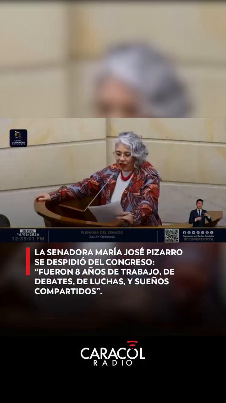 Senadora se despide del Congreso tras ocho años de trabajo por la paz