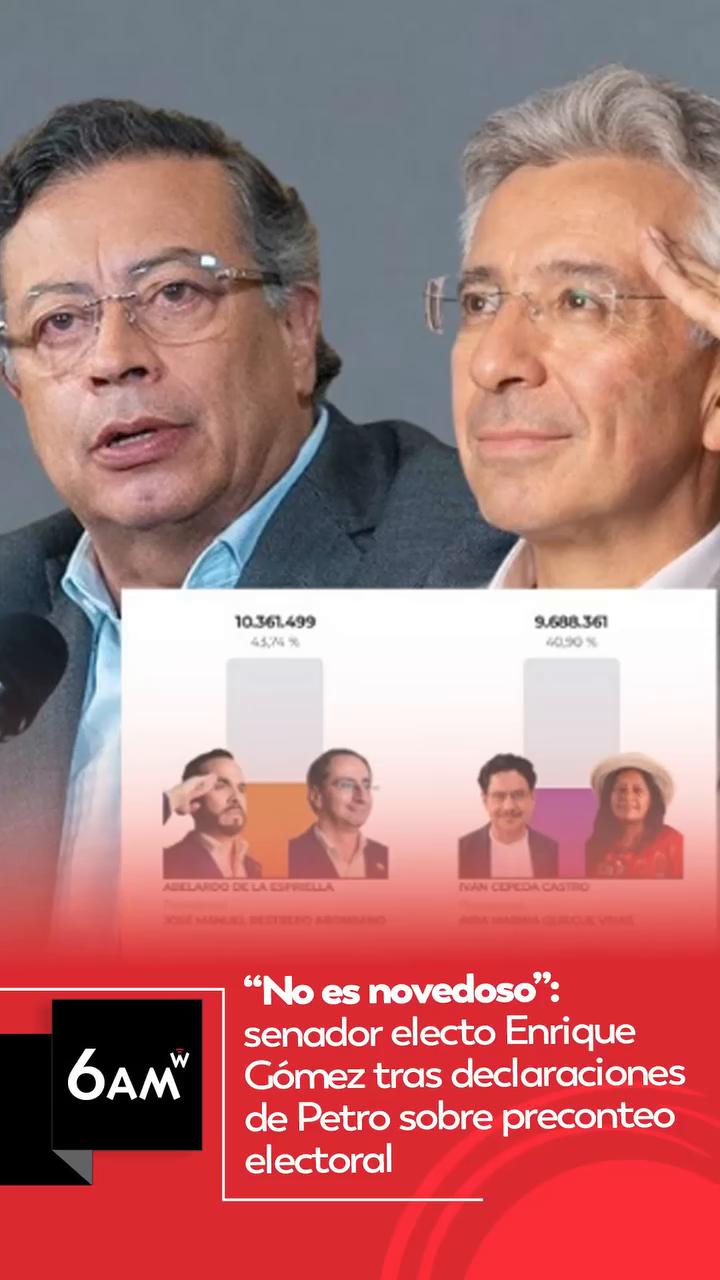 Enrique Gómez Martínez: Iván Cepeda y Abelardo de la Espriella irán a segunda vuelta