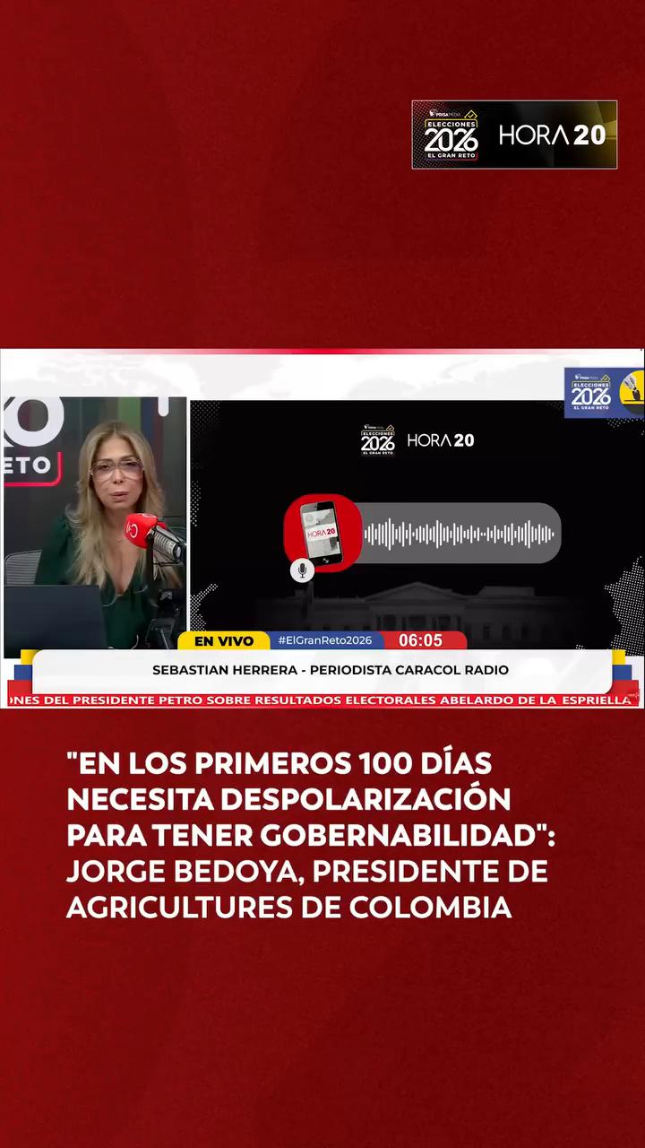 Bedoya pide a Abelardo de la Espella lograr unión nacional en 100 días
