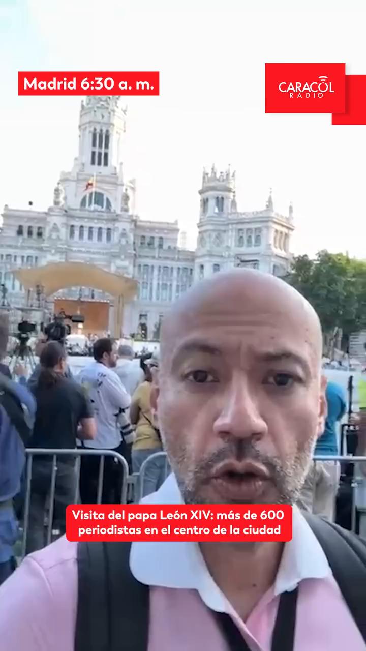 Más de 600 periodistas cubren la visita del Papa León XIV en Madrid