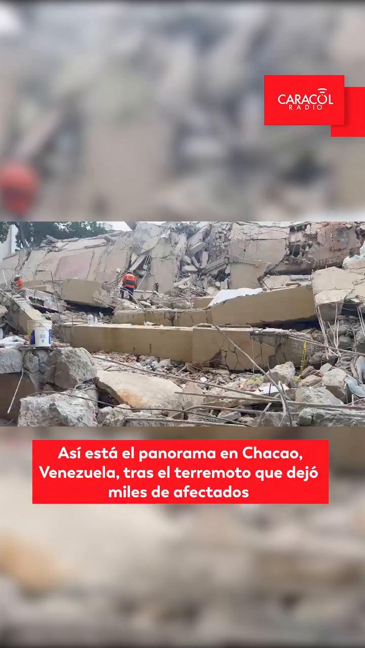 Rescatistas buscan sobrevivientes entre escombros en Chacao tras dos terremotos
